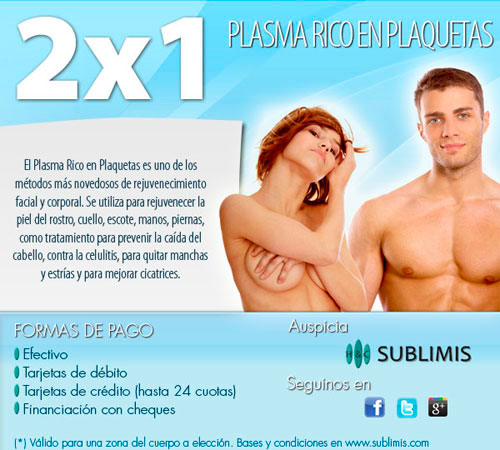 Promocion Plasma Rico en Plaquetas Descuento Plasma Rico en Plaquetas